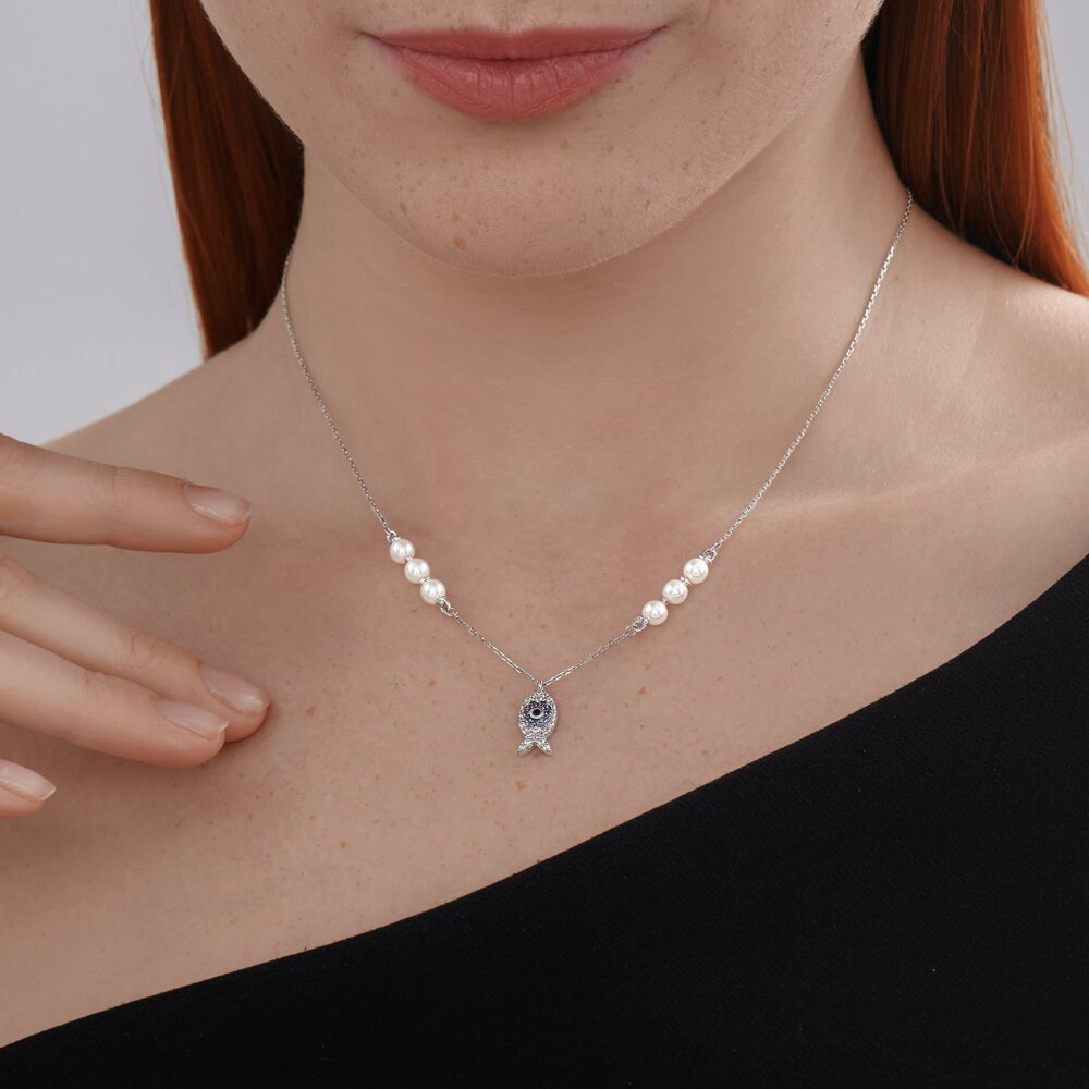 Колье Diamant 94-170-02186-1 длина 40 см вес 2.55 г серебро, жемчуг купить,NaN