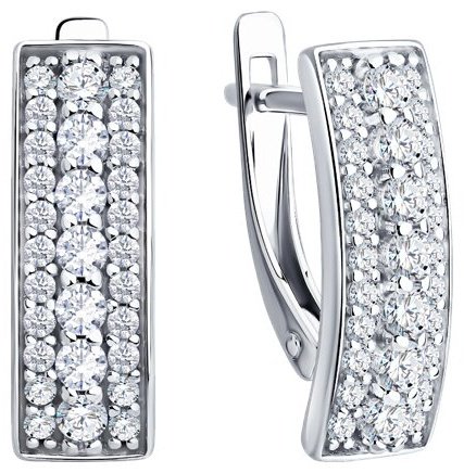 Серьги SOKOLOV 94027265 вес 2.87 г серебро, фианит купить,NaN