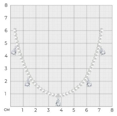 Колье SOKOLOV 94071072_s длина 35 см вес 6.78 г серебро, фианит купить,NaN