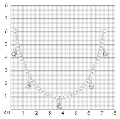 Колье SOKOLOV 94071072_s длина 40 см вес 6.78 г серебро, фианит купить,NaN