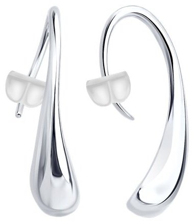 Серьги SOKOLOV 94027267 вес 2.52 г серебро, без вставок купить,NaN