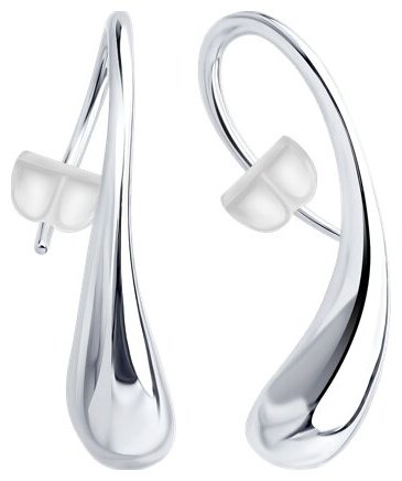 Серьги SOKOLOV 94027267 вес 2.52 г серебро, без вставок купить,NaN