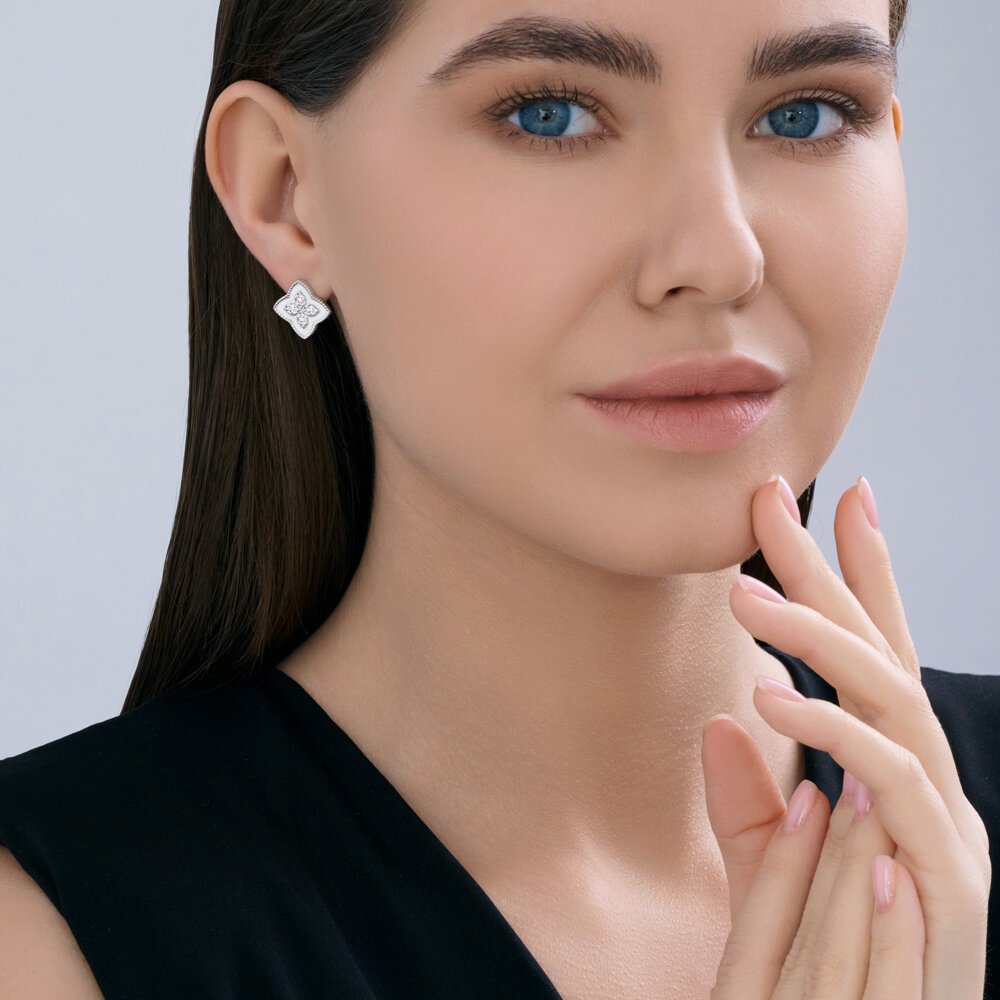 Серьги SOKOLOV 94027269 вес 3.3 г серебро, эмаль купить,NaN