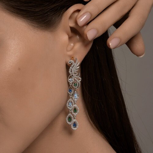 Серьги SOKOLOV 94026717 вес 12.95 г серебро, фианит купить,NaN