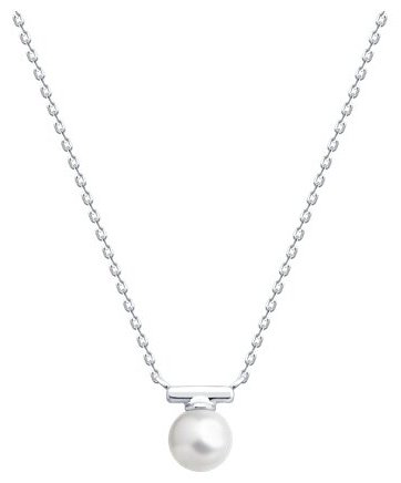 Колье Diamant 94-170-02369-1_40\45 длина 40 см вес 1.7 г серебро, имитация жемчуга купить,NaN
