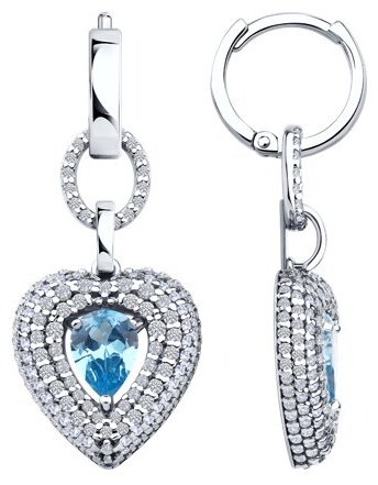 Серьги SOKOLOV 94026833 вес 8.94 г серебро, фианит купить,NaN