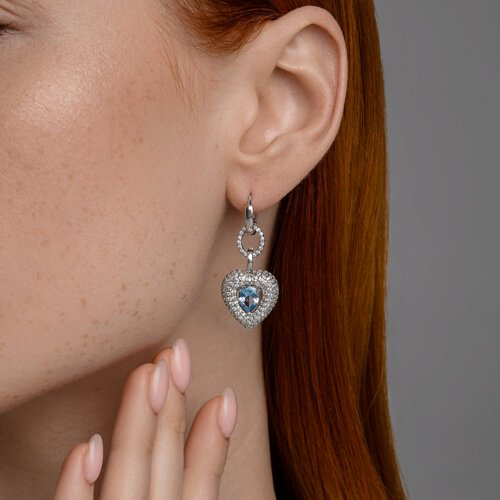 Серьги SOKOLOV 94026833 вес 8.94 г серебро, фианит купить,NaN