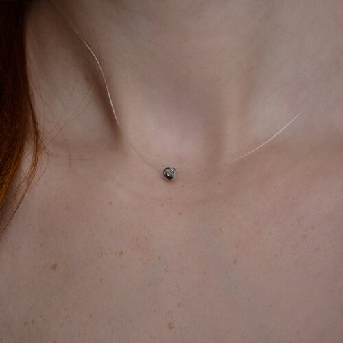 Колье Diamant 94-270-02699-1 длина 50 см вес 0.6 г серебро, леска, бриллиант купить,NaN
