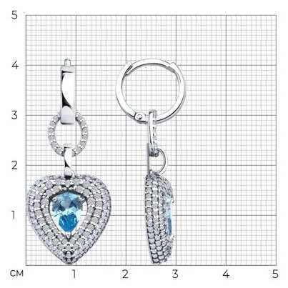 Серьги SOKOLOV 94026833 вес 8.94 г серебро, фианит купить,NaN
