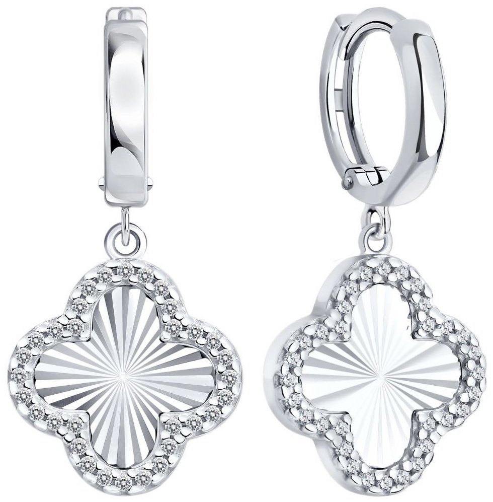 Серьги SOKOLOV 94027287 вес 3.98 г серебро, фианит купить,NaN