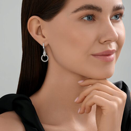 Конго Diamant А95-121-02293-1С вес 5.42 г серебро, без вставок купить,NaN