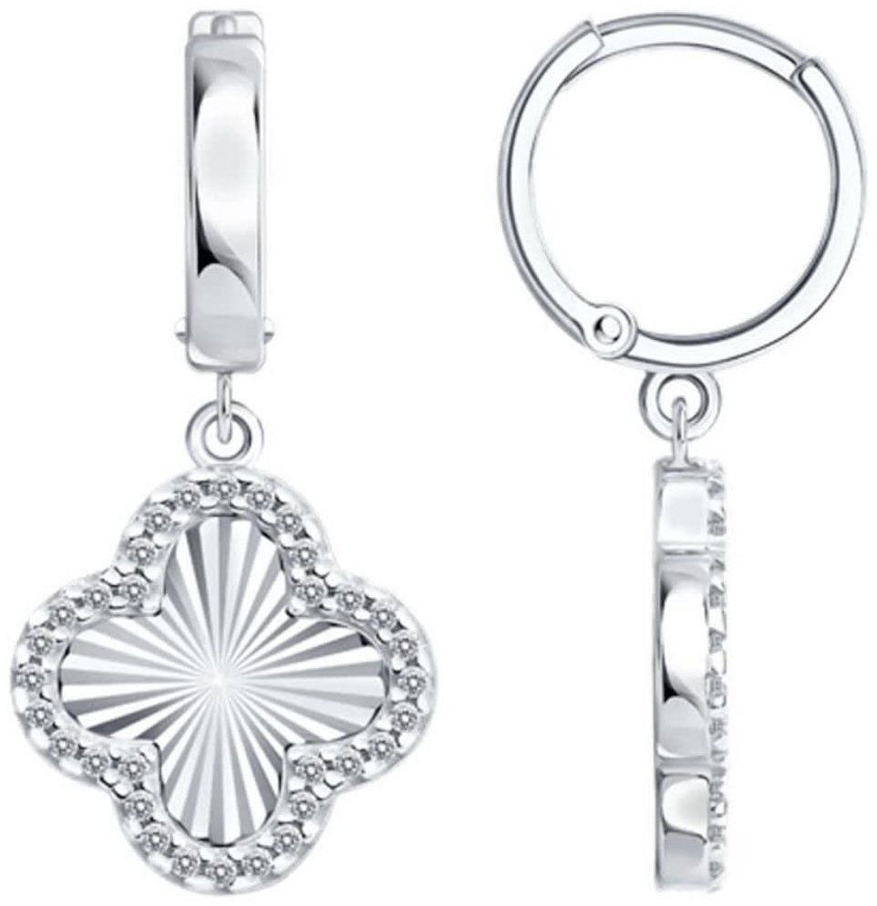 Серьги SOKOLOV 94027287 вес 3.98 г серебро, фианит купить,NaN