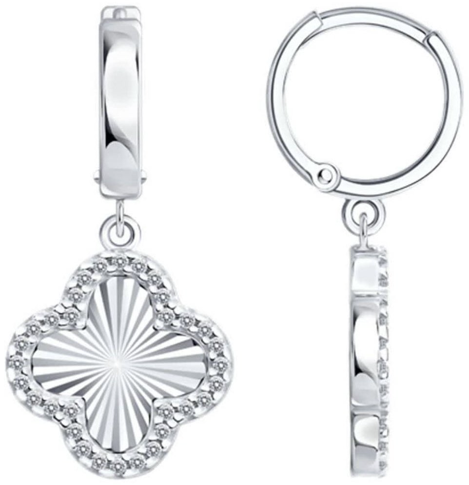 Серьги SOKOLOV 94027287 вес 3.98 г серебро, фианит купить,NaN