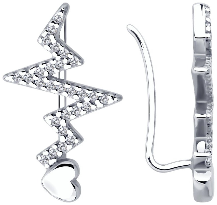Серьги SOKOLOV 94026860 вес 2.7 г серебро, фианит купить,NaN
