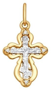 Крестик SOKOLOV 93120038 вес 1.25 г серебро, фианит купить,NaN