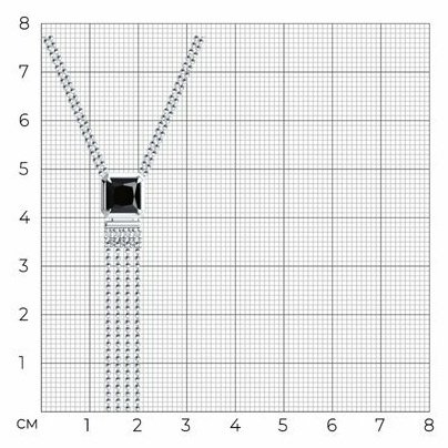 Колье Diamant 94-370-02083-1 длина 45 см вес 5.8 г серебро, оникс купить,NaN