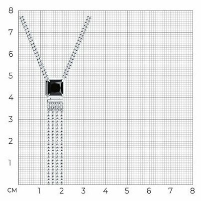 Колье Diamant 94-370-02083-1 длина 45 см вес 5.8 г серебро, оникс купить,NaN