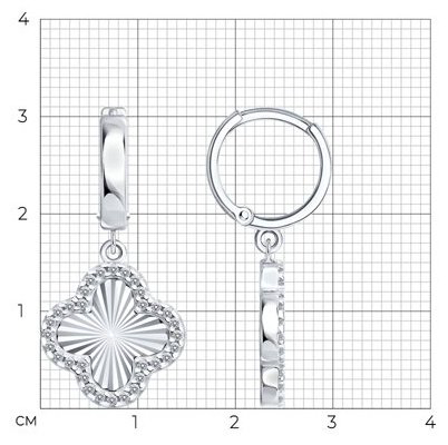 Серьги SOKOLOV 94027287 вес 4.07 г серебро, фианит купить,NaN