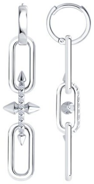 Серьги SOKOLOV 94027294 вес 8.1 г серебро, фианит купить,NaN