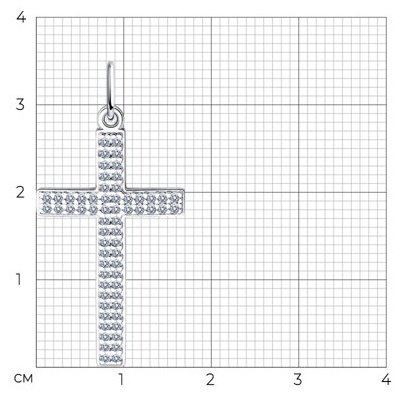 Крестик SOKOLOV 94030202 вес 1.27 г серебро, фианит купить,NaN