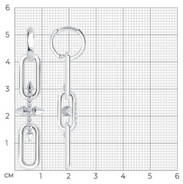 Серьги SOKOLOV 94027294 вес 8.1 г серебро, фианит купить,NaN