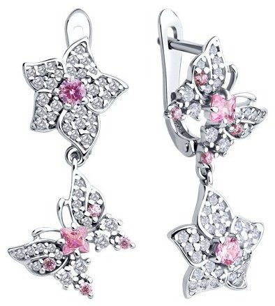 Серьги SOKOLOV 94026864 вес 4.72 г серебро, фианит купить,NaN