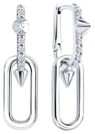 Серьги SOKOLOV 94027295 вес 4.5 г серебро, фианит купить,NaN