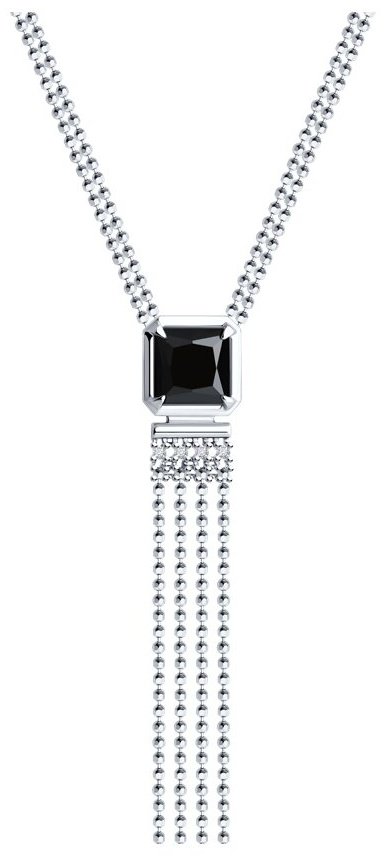Колье Diamant 94-370-02083-1_40 длина 40 см вес 5.25 г серебро, оникс купить,NaN