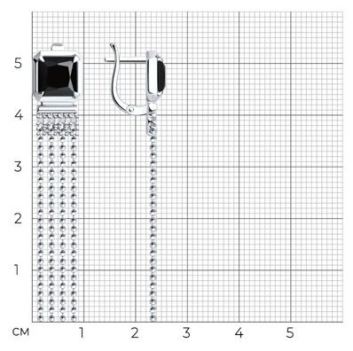 Серьги-цепочки SOKOLOV 94-321-02083-1_s вес 4.58 г серебро, фианит, оникс купить,NaN