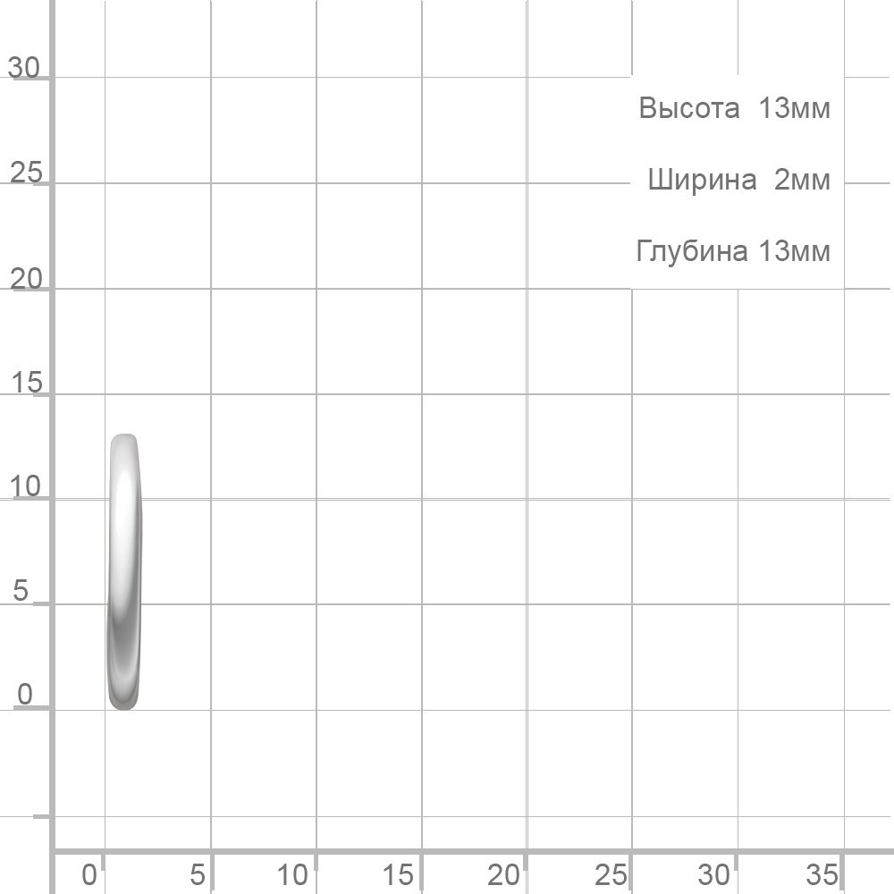 Кафф AQUAMARINE 75584 вес 0.4 г серебро, без вставок купить,NaN