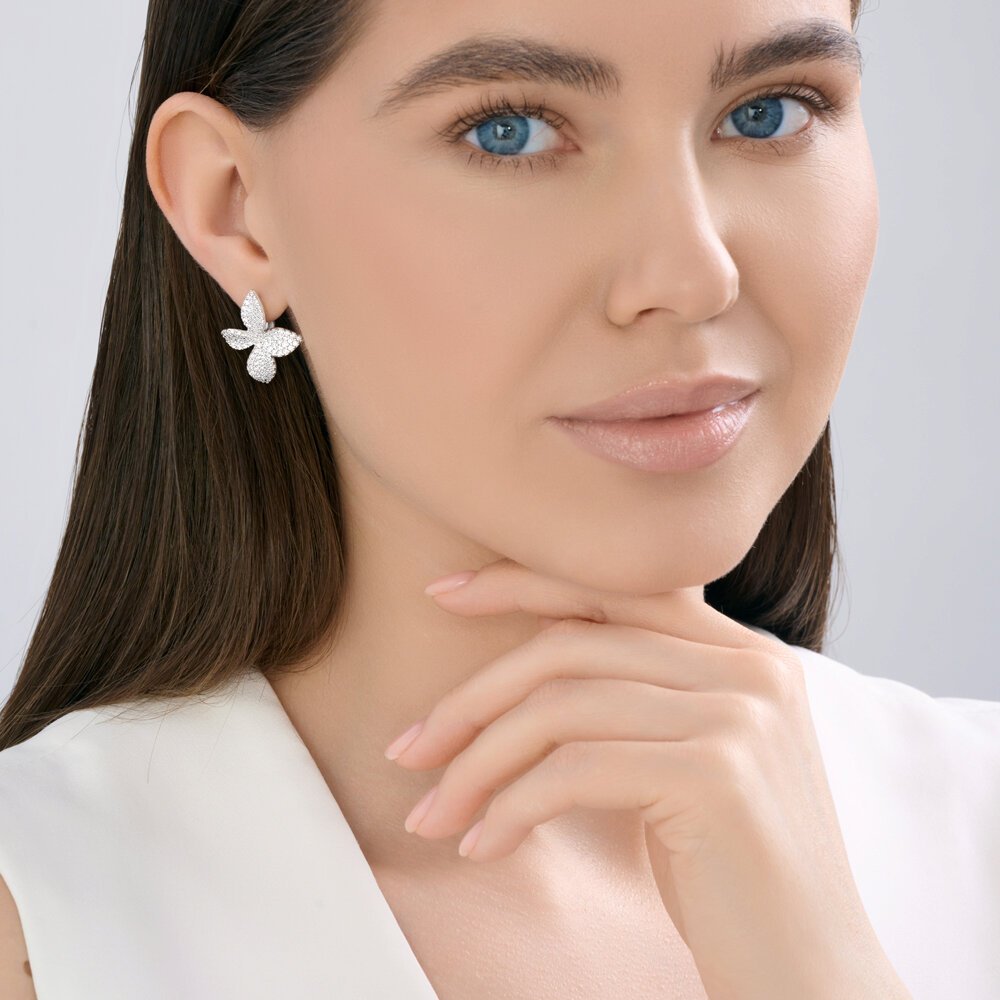 Серьги SOKOLOV 94027297 вес 5.86 г серебро, фианит купить,NaN