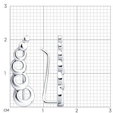 Кафф Diamant 94-120-01157-1 вес 1.65 г серебро, без вставок купить,NaN