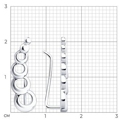Кафф Diamant 94-120-01157-1 вес 1.67 г серебро, без вставок купить,NaN
