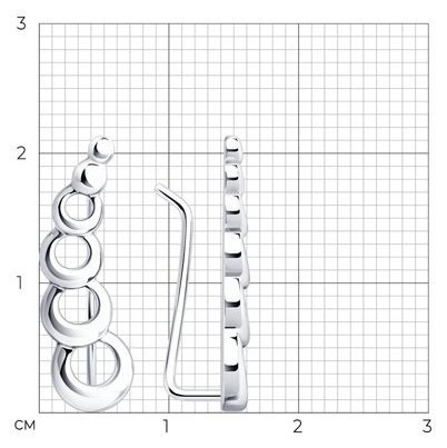 Кафф Diamant 94-120-01157-1 вес 1.67 г серебро, без вставок купить,NaN