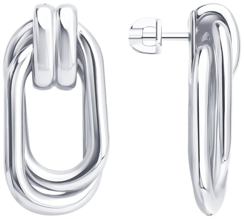 Серьги SOKOLOV 94027311 вес 7.98 г серебро, без вставок купить,NaN