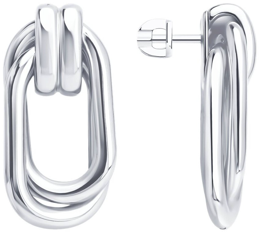 Серьги SOKOLOV 94027311 вес 7.98 г серебро, без вставок купить,NaN