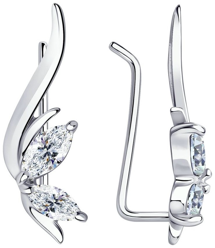 Кафф Diamant 94-120-01163-1 вес 1.55 г серебро, фианит купить,NaN