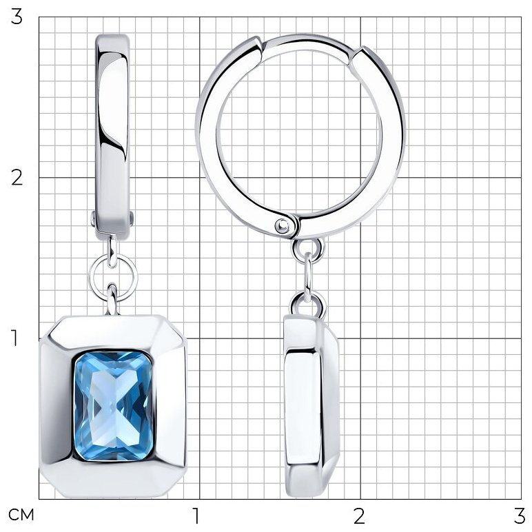 Серьги SOKOLOV 94026869 вес 3.97 г серебро, фианит купить,NaN
