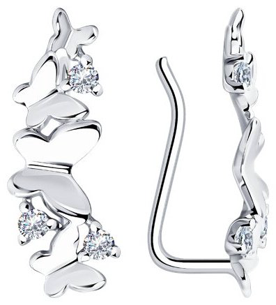 Кафф Diamant 94-120-01169-1 вес 1.19 г серебро, фианит купить,NaN