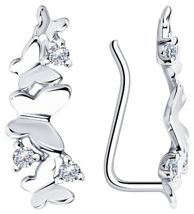 Кафф Diamant 94-120-01169-1 вес 1.21 г серебро, фианит купить,NaN