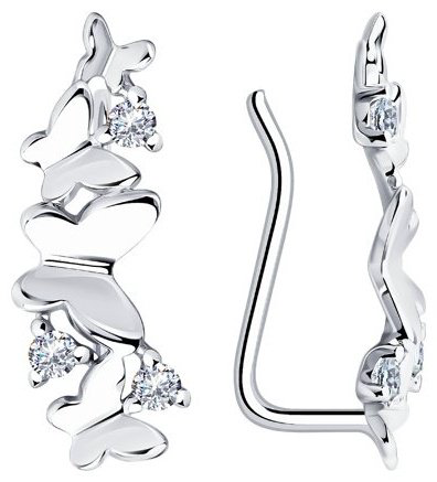 Кафф Diamant 94-120-01169-1 вес 1.21 г серебро, фианит купить,NaN