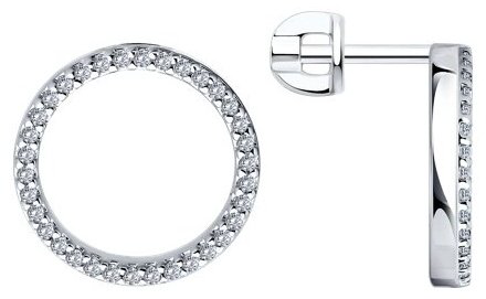 Серьги SOKOLOV 94026738_s вес 3.37 г серебро, фианит купить,NaN