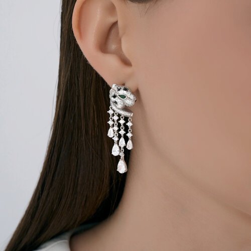 Серьги SOKOLOV 94027316 вес 9.7 г серебро, фианит, эмаль купить,NaN
