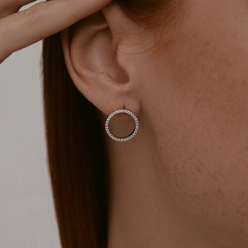 Серьги SOKOLOV 94026738_s вес 3.37 г серебро, фианит купить,NaN