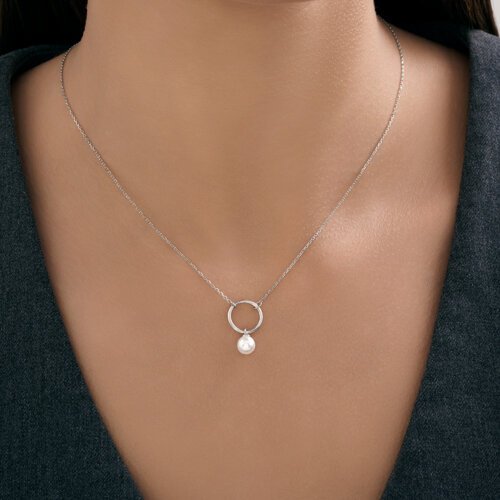 Колье Diamant D94-170-02353-1_s длина 40 см вес 1.95 г серебро, жемчуг купить,NaN