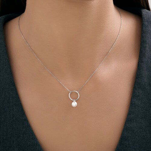 Колье Diamant D94-170-02353-1_s длина 40 см вес 1.95 г серебро, жемчуг купить,NaN