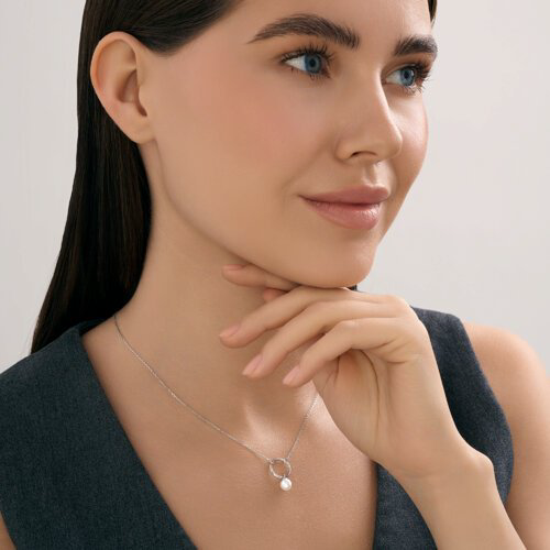 Колье Diamant D94-170-02353-1_s длина 40 см вес 1.95 г серебро, жемчуг купить,NaN