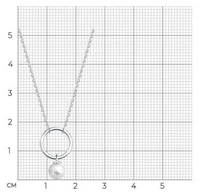Колье Diamant D94-170-02353-1_s длина 40 см вес 1.95 г серебро, жемчуг купить,NaN