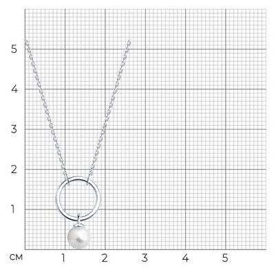 Колье Diamant D94-170-02353-1_s длина 40 см вес 1.95 г серебро, жемчуг купить,NaN