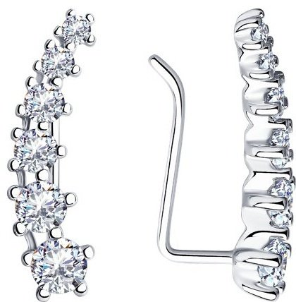Кафф Diamant 94-120-01507-1 вес 2.27 г серебро, фианит купить,NaN
